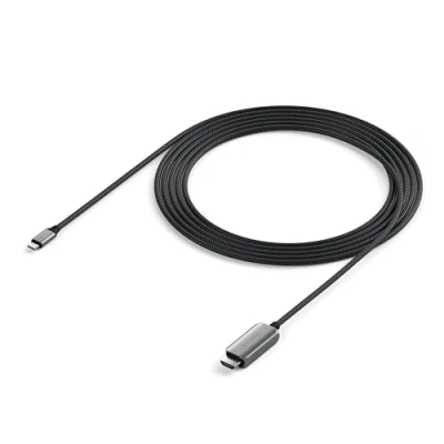 Image of Satechi USB C to HDMI 2.1 8K Cable, with 8K@60Hz and 4K@120Hz, Type Thunderbolt 3/4 Compatible for MacBook Pro, Air, iPad iPhone 15 more (6.5 ft/ 2M)