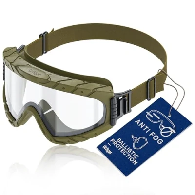Image of Dräger Safety Goggles X pect 4900 Eye Protective Work Spectacles for Professional or Personal Use Suitable eyeglass wearer olive colored