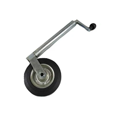 Image of Caravan Jockey Wheel 42MM with Metal Rim (Trailer Guide Rubber Heavy Duty)