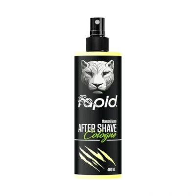 Image of Prorapid Aftershave Men, Traditional Lemon Cologne, Maasai Mara 400 ml Lemon, Orange Blossom &amp; Rose Notes Refreshing Aftershaving Spray Lotion for Men Mens Cologne