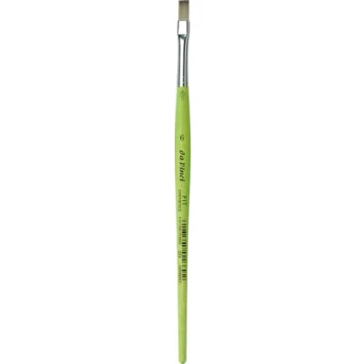Image of Da Vinci 374 Series Flat Brush, Synthetic Fiber, Green, 18.6 x 0.59 30 cm
