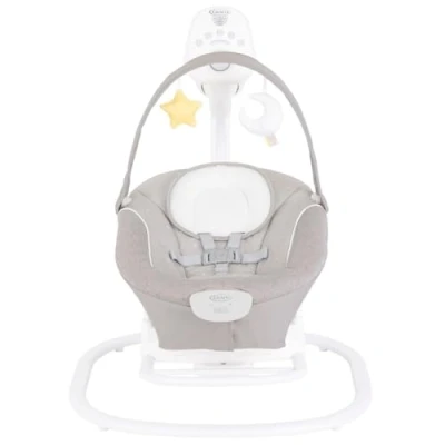 Image of Graco SoftSway 2 in 1 Smart Swing &amp; Rocker with silent magentic motion technology, Suitable from birth to approx. 6 months (9 kg)), Starlight fashion