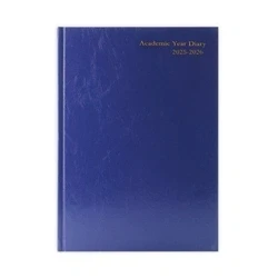 Image of 5 Star Academic Diary Day Per Page A5 Blue 2025 2026 KF1A5ABU25