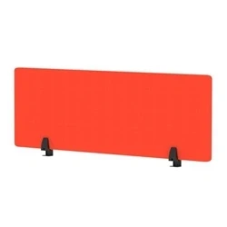 Image of Air Desktop Screen 1200x400mm Bespoke Tabasco Orange Fabric