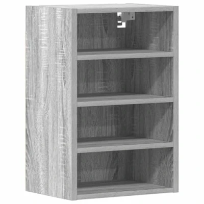 Image of vidaXL Hanging Cabinet Grey Sonoma Engineered Wood, Wall Mount Storage Solution Compact 40x29.5x60 cm Kitchen Decor