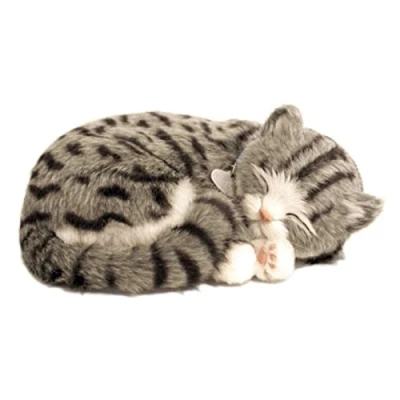 Image of Perfect Petzzz Gray Tabby Cat The Original Breathing Pet New Huggable Soft Version