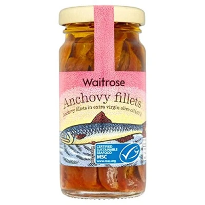 Image of Waitrose Anchovy Fillets In Extra Virgin Olive Oil 100g