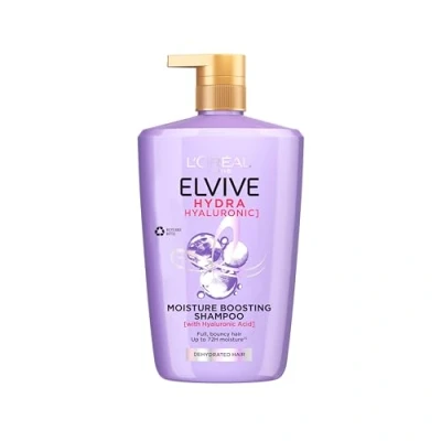 Image of L’Oréal Paris Elvive Hydra Hyaluronic Shampoo XL For Dehydrated Hair, Powered with Acid, Plumped, Bouncy And Shiny 1L