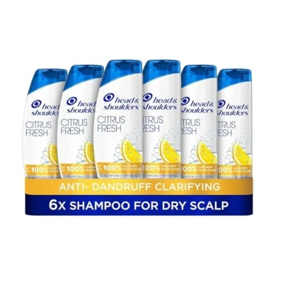 Image of Head &amp; Shoulders Citrus Fresh Shampoo for Greasy Hair, Pack of 6