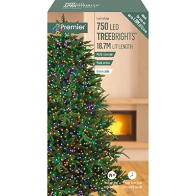 Image of Premier Decorations 750 LED Multi Action TreeBrights, Coloured