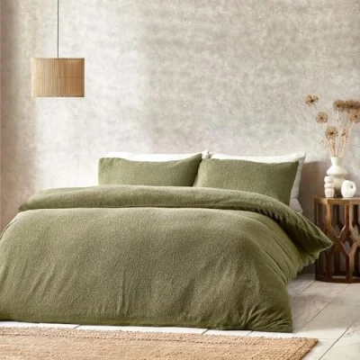 Image of Yard Boucle Textured Duvet Cover Set, Ecru
