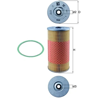 Image of 282K99 Oil Filter MAHLE ORIGINAL OX 80D Insert