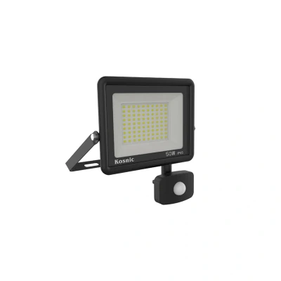 Image of Kosnic Rhine Slim Profile LED Floodlights with PIR 50W 3000K
