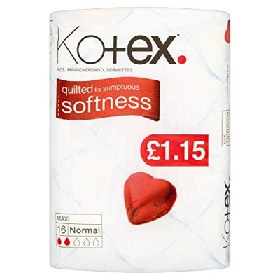 Image of Kotex Maxi Normal Sanitary Towel Pads, 16 Pads