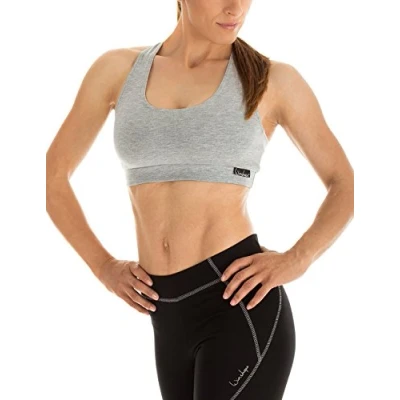 Image of Wins Shape Women&#039;s Fitness Leisure Sports Bra WVR1 grey melange Size:S