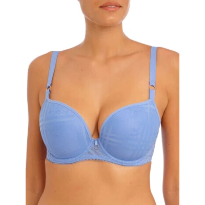 Image of Freya Women&#039;s Fatale Underwire High Apex Bra Plunge, Cornflower, 32DD