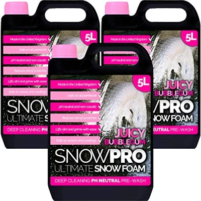 Image of SnowPro Snow Foam Shampoo Car Wash Soap 15L pH Neutral Vehicle Cleaning Detailing Pre Bubblegum Fragrance