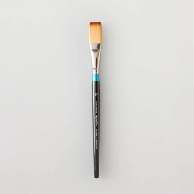 Image of Daler Rowney Aquafine Watercolour Brush, Soft Synthetic Hair, Short Handle, One Stroke, 3/4in