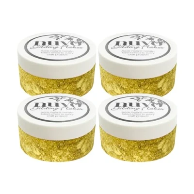 Image of NUVO Gilding Flakes Set (200ml Each) (Radiant Gold, Pack of 4)
