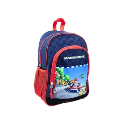 Image of mybagstory Backpack for boys Mario Kart Child School Primary Kindergarten Daycare bag Size 37 cm Adjustable straps Gift idea, Blue, enfant