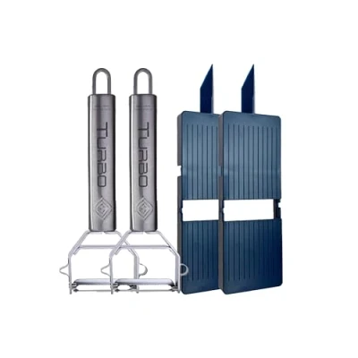 Image of Turbo PRODUKTE Peeler Combi Universal with Slicing Board Stainless Steel for Left and Right Handed 3 in 1 Function Pack of 2