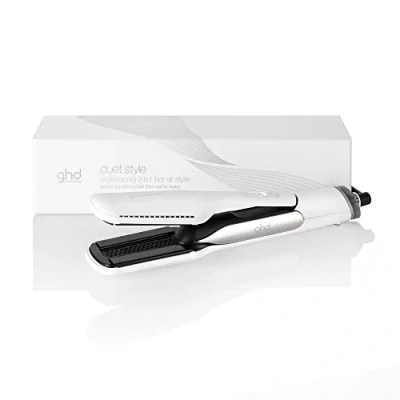 Image of ghd Duet Style 2 in 1 Hot Air Styler Transforms Hair from Wet to Styled with Fusion Technology (White)