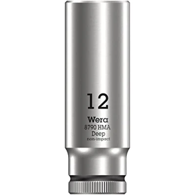 Image of Wera 05004509001 8790 HMA Deep Socket, Black, 12.0 mm