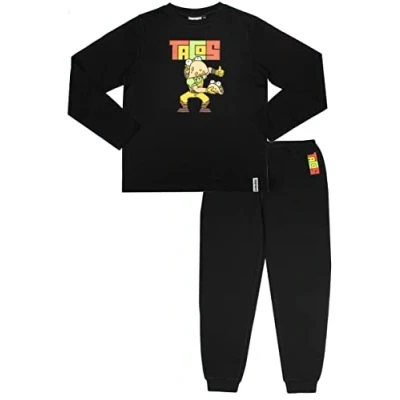 Image of Fortnite Long Sleeve pyjama For Boys,Guaco, Tacos 100% Cotton Winter PJ Set Age 12 16 Years, Soft Pyjama, Gamers