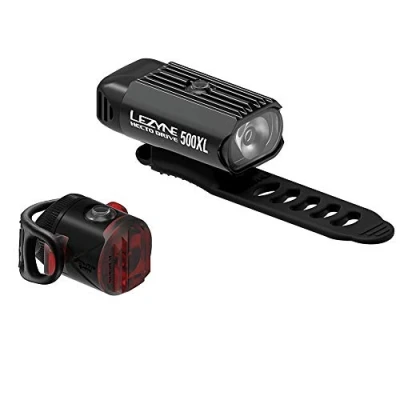 Image of Lezyne Hecto Drive 500XL / Femto Pair LED Cycle Lights USB rechargeable Black