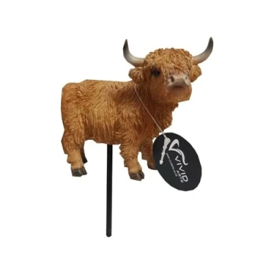 Image of Vivid Arts Plant Pals Highland Cattle Home or Garden Decoration (PLP 122)