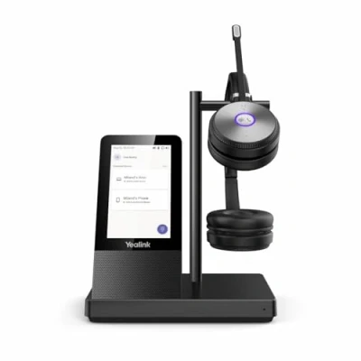 Image of Yealink WH66 Industry Leading, All In One, Binaural DECT Wireless Headset &amp; UC Workstation with 4.0 Inch (480 x 800px) Capacitive Touch Screen Acoustic Shield Technology Black/Silver