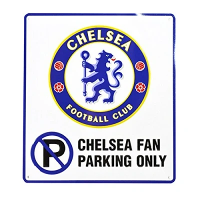 Image of Club Licensed Chelsea &#039;No Parking&#039; Sign (23cm x 25cm)