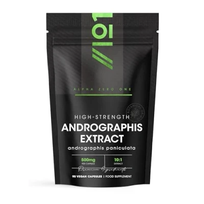 Image of Andrographis Extract 500mg High Strength Paniculata Equivalent to 5,000mg 90 Vegan Capsules (3 Months Supply) by Alpha01