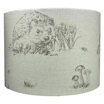 Image of Woodland Animals Lampshade Rustic Country Farmhouse Ceiling Light Shade for Home Decor, Lighting Accessory with Hedgehog Squirrel Design Fits Table Lamps &amp; Lights
