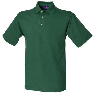 Image of Henbury Mens Classic Plain Polo Shirt With Stand Up Collar (L) (Bottle)