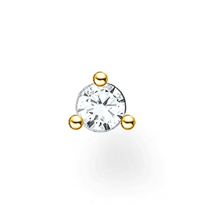 Image of Thomas Sabo Women Single Stud Earring White Stone 925 Sterling Silver