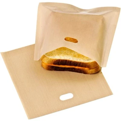 Image of fiXte Non Stick Sandwich Snack Toastie Bags Grilled Cheese Reusable Environmentally Friendly (Pack of 4)