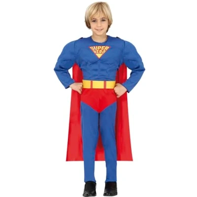 Image of Fiestas Guirca Super Hero Fancy Dress Costume Child Boy Size 5 6 Years