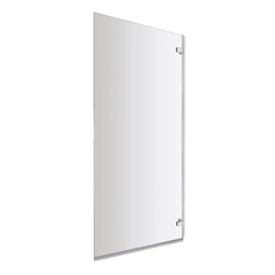 Image of Chrome 5mm Toughened Safety Glass Hinged Shower Bath Screen