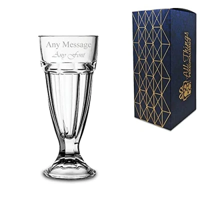 Image of Personalised Engraved American Tall Ice Cream Cup 10oz, Gift Boxed, Birthday Party Kids