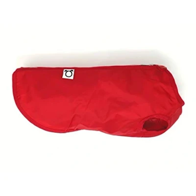 Image of Doggie Coats Dachshund Step In Waterproof Lightweight Unlined Dog Coat Red (14 inch)