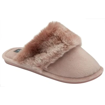 Image of DUNLOP Grey Multi Romily Mule Slippers Ladies (Pink Multi, UK Footwear Size System, Adult, Women, Numeric, Medium, 6)