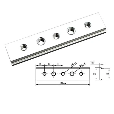 Image of Laecabv 100mm T Track Slot Miter Track, Aluminum Alloy Jig Fixture for Table Saw Router Woodworking Tool