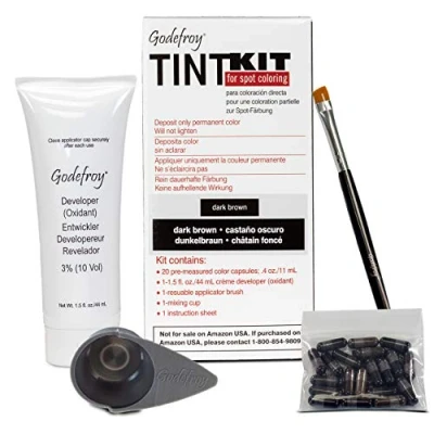 Image of Godefroy Tint Kit Dark Brown Eyebrow and Beard Dye for Professionals