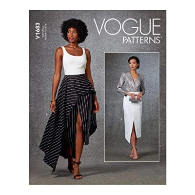 Image of Vogue Pattern V1683E5 Misses&#039; Skirt E5 (14 16 18 20 22)