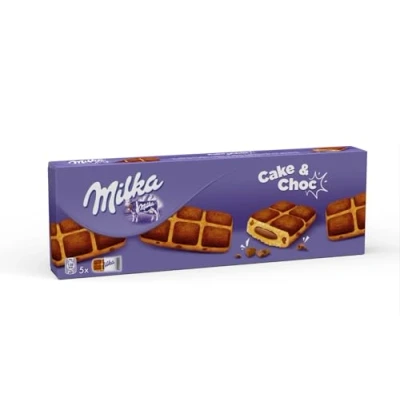 Image of Galletas Milka Cake &amp; Choc De Bizcocho Rellena Chocolate 175gr