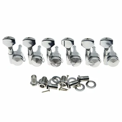 Image of Dopro Chrome Locking Guitar Tuners 6 Inline Tuning Keys Machine Heads Korea Made