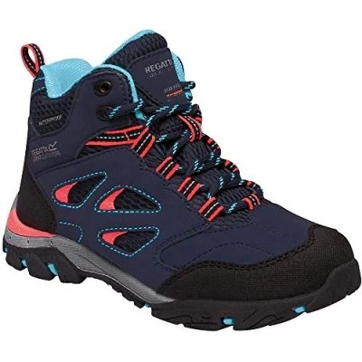 Image of Regatta Kids Holcombe IEP Mid Rise Walking Shoes, Waterproof &amp; Breathable with Hardwearing Outdoor Tread Perfect for Hiking Climbing