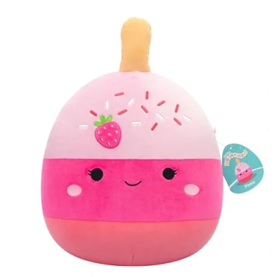 Image of Squishmallows SQCR06573 Pama the Strawberry Cake Pop 30 cm Official Jazwares Plush Super Soft Cuddly Toy