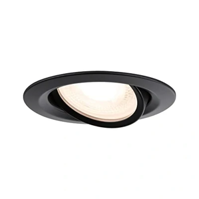 Image of Paulmann 92460 recessed luminaire Nova Plus IP65 swivelling Round max. 35W dimmable 93mm Black matt Aluminium zinc GU5.3 / GU10 lamp not Included
